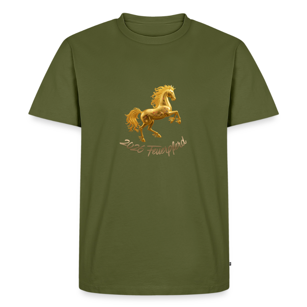 Feuerpferd Bio Männer Premium T-Shirt - Khaki