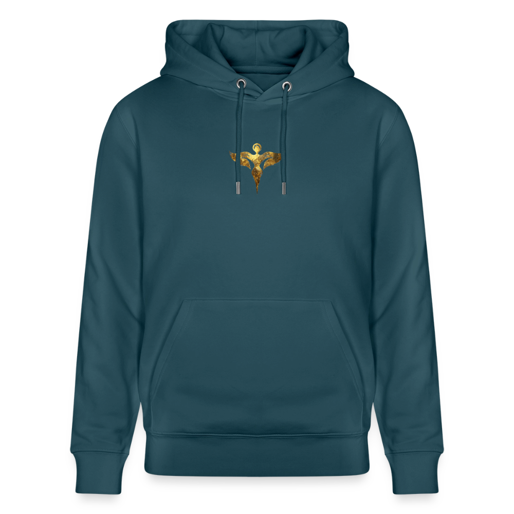 Unisex Bio-Hoodie hochwertig " Gaia" - Dunkles Petrol