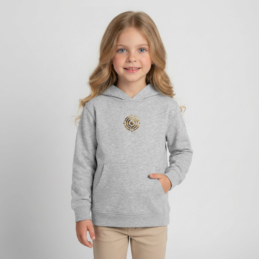 Kinder Organic Hoodie Mini Cruiser "Monade" - Grau meliert