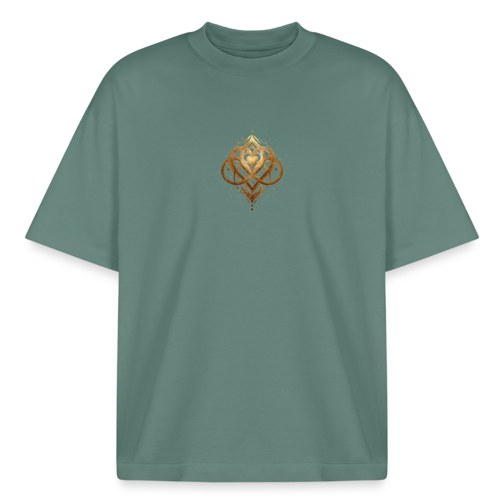 Heavyweight Unisex Bio T-Shirt "Agape" - Grüner Bucht