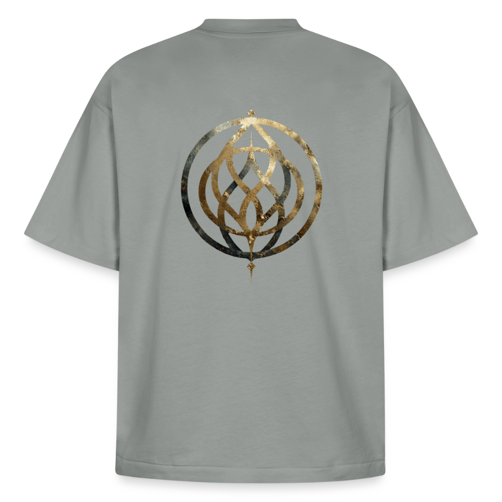 Heavyweight Unisex Bio T-Shirt „Pax Interna“ – der innere Frieden" - Nebelgrau