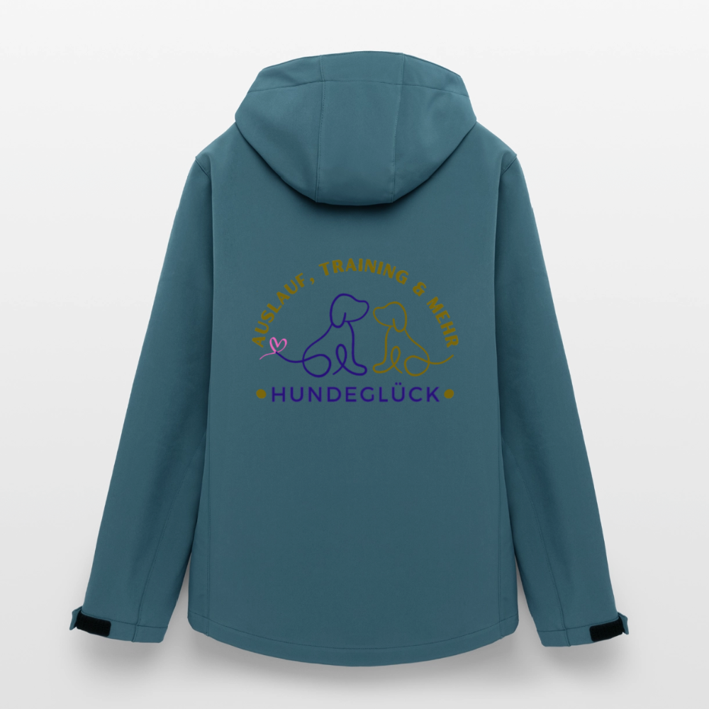 Hundeglück Frauen Recycelte Softshelljacke von Stanley/Stella - Dunkles Petrol
