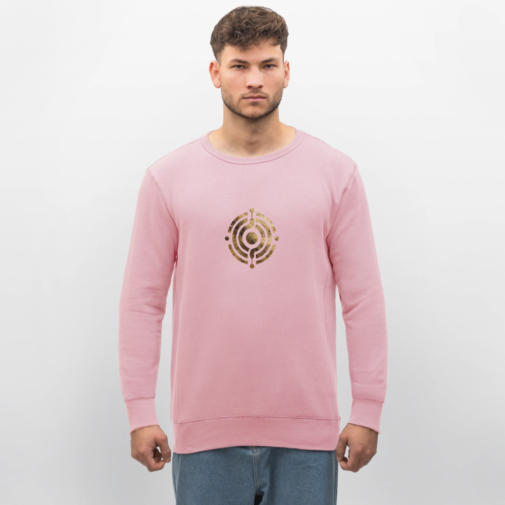 Unisex Bio-Sweatshirt "Atme Lächle Lausche" - Hellrosa