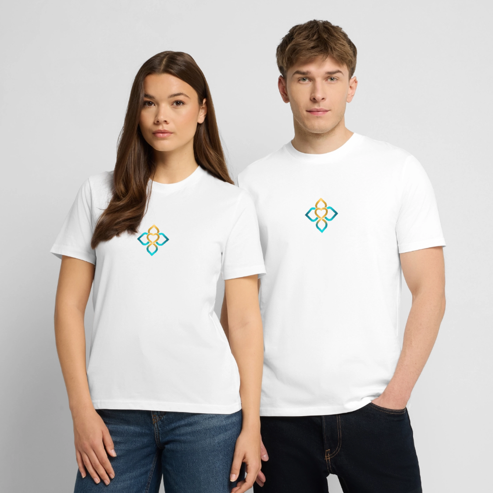Unisex Bio-T-Shirt FRIEDEN BEGINNT IN MIR. - Weiß