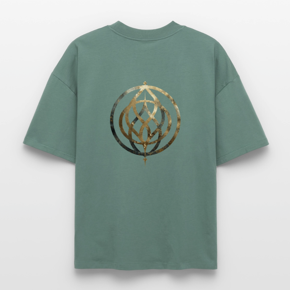 Heavyweight Unisex Bio T-Shirt „Pax Interna“ – der innere Frieden" - Grüner Bucht