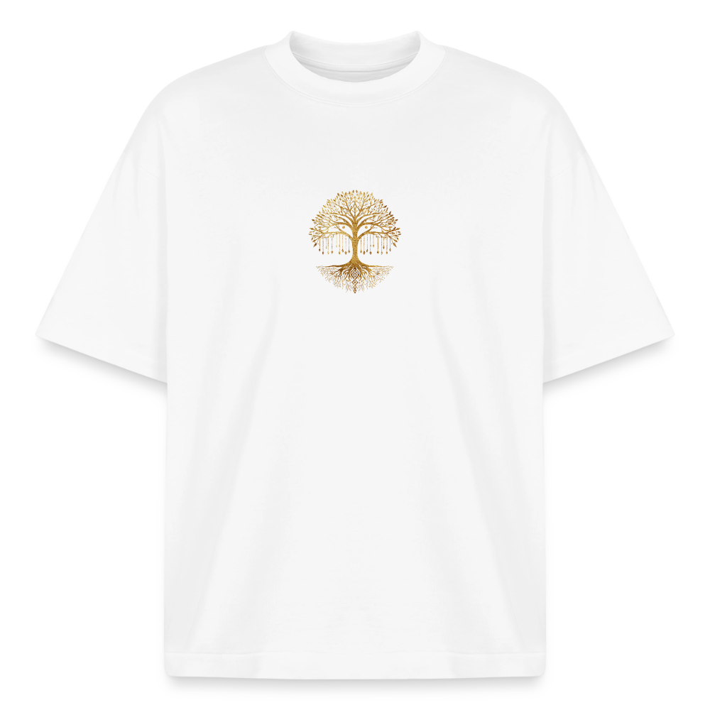 Heavyweight Unisex Bio T-Shirt "Weltenbaum - Weiß