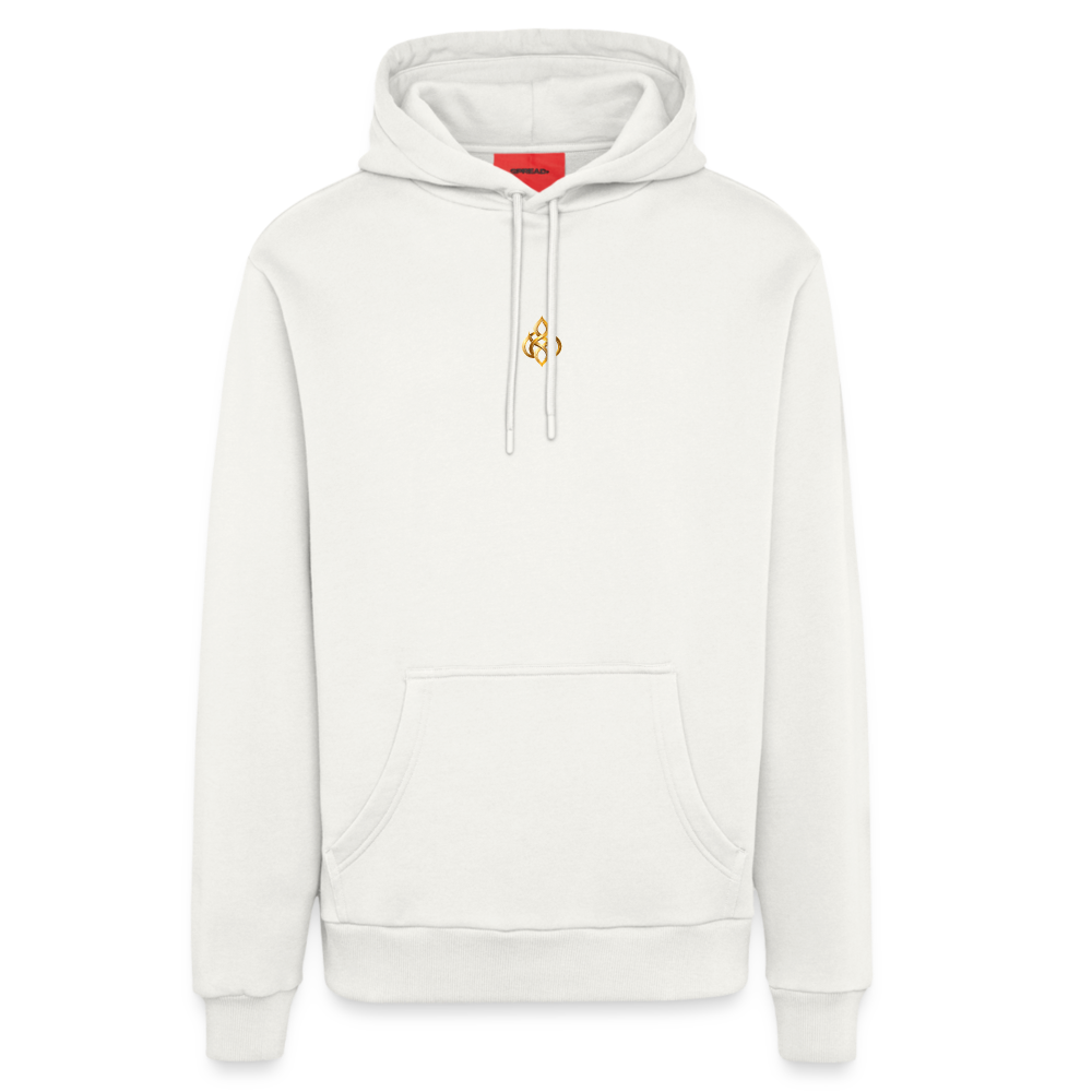 chiSign Quantenheilsymbol Zentrum und Ausgeglichenheit Organic Relaxed Hoodie Made in EU - OFF WHITE