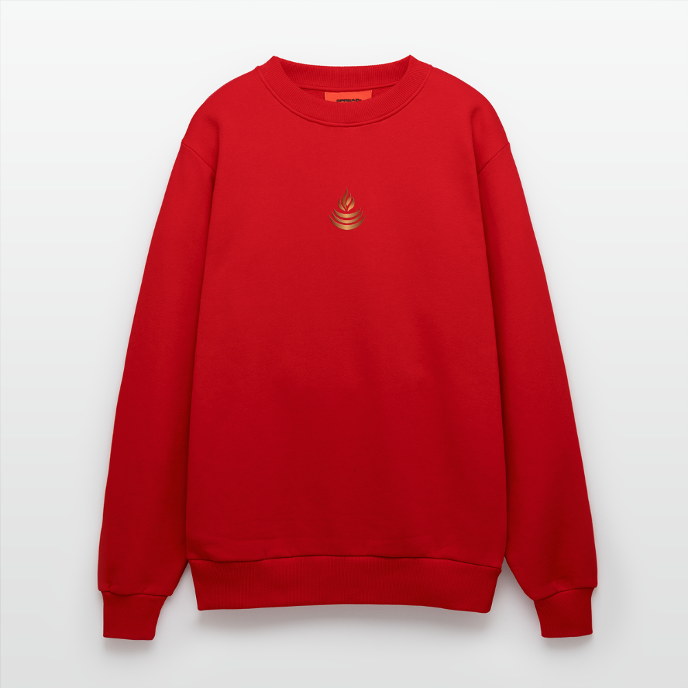 chiSign Quantenheilsymbol "Reichtum & Erfolg"  Druck VS/RS  Organic Relaxed Crew Neck Made in EU - Rot