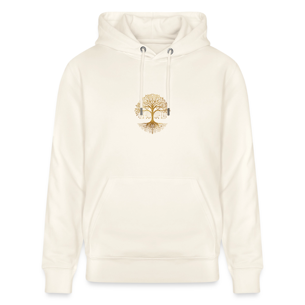 Unisex Bio-Hoodie "Weltenbaum" - Naturweiß 