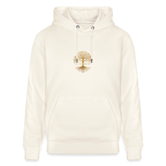 Unisex Bio-Hoodie "Weltenbaum" - Naturweiß 