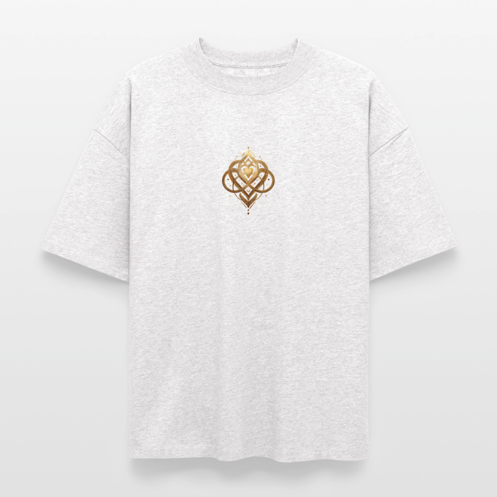 Heavyweight Unisex Bio T-Shirt "Agape" - Kühles Grau meliert
