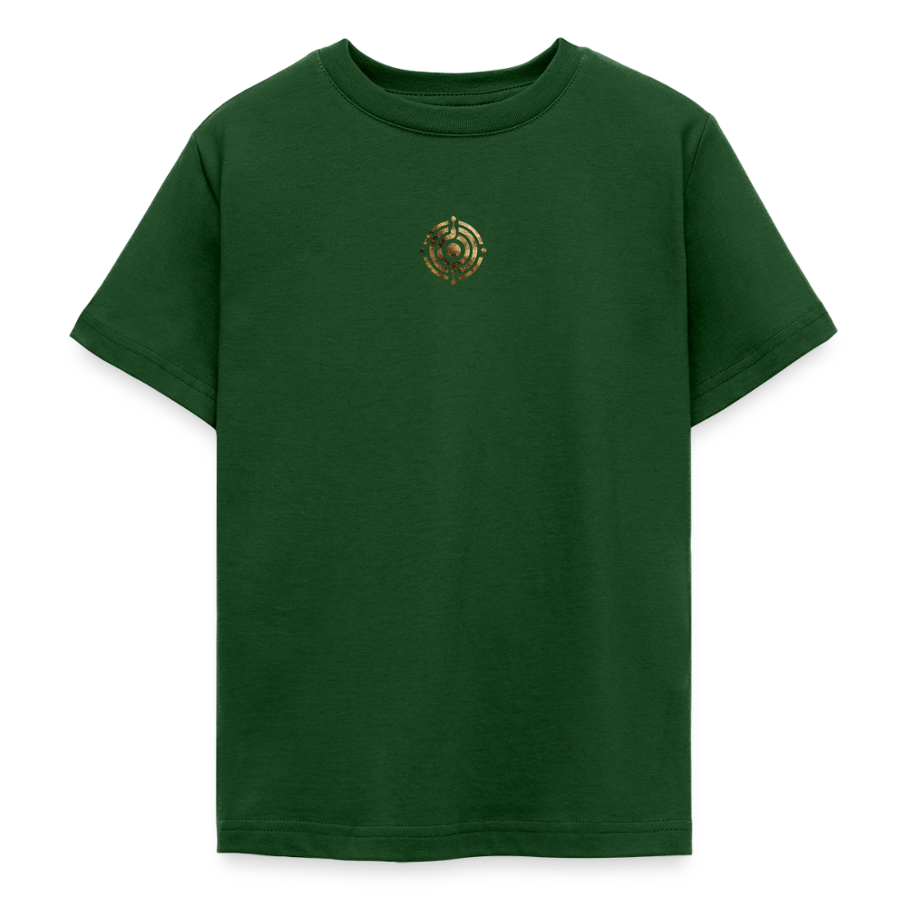 Teenager T-Shirt "Effatá" Rückseite "Die stille Kraft für den inneren Frieden." - Forstgrün 