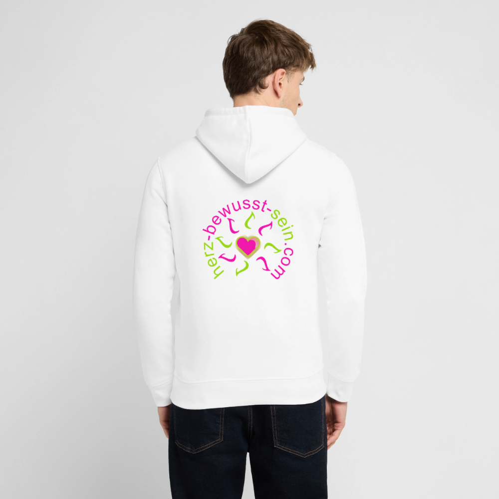 Unisex Bio-Hoodie Herz-bewusst-sein - Weiß