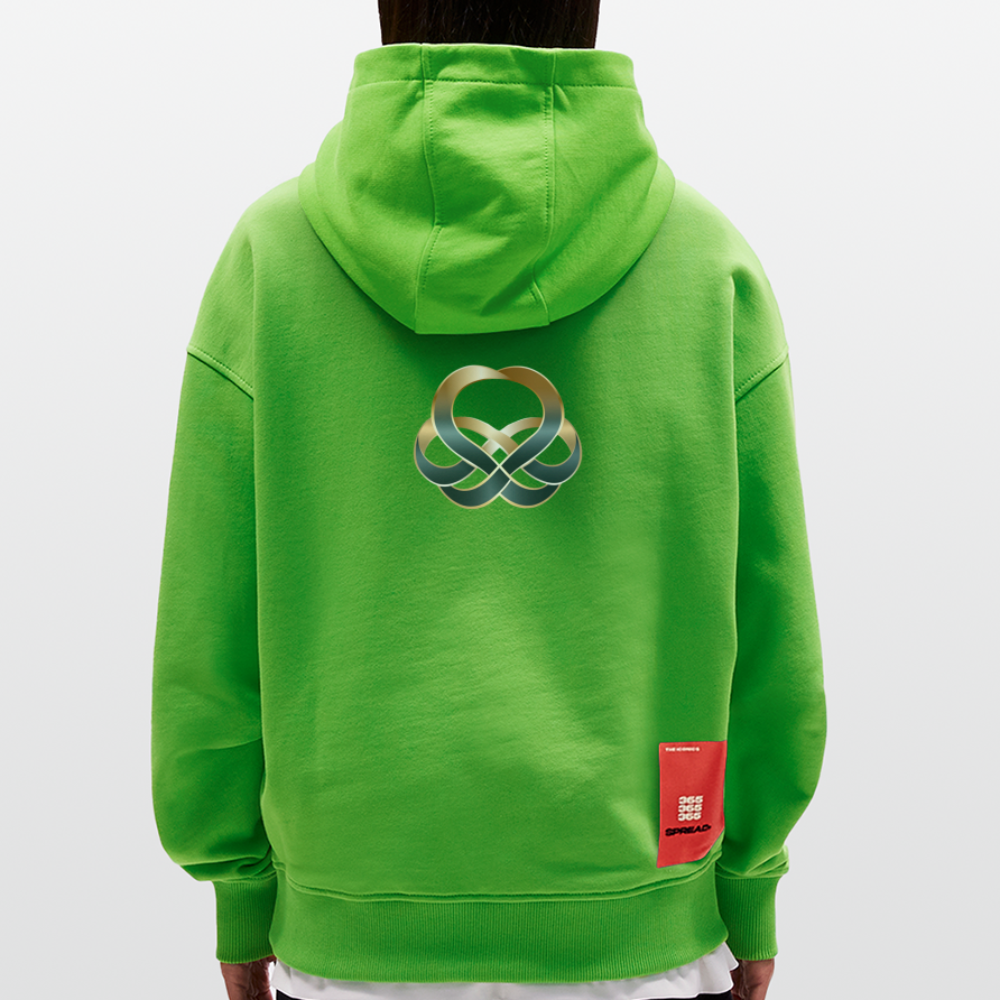 chiSign Heavyweight Oversized Organic Hoodie Made in EU - Apple Neon