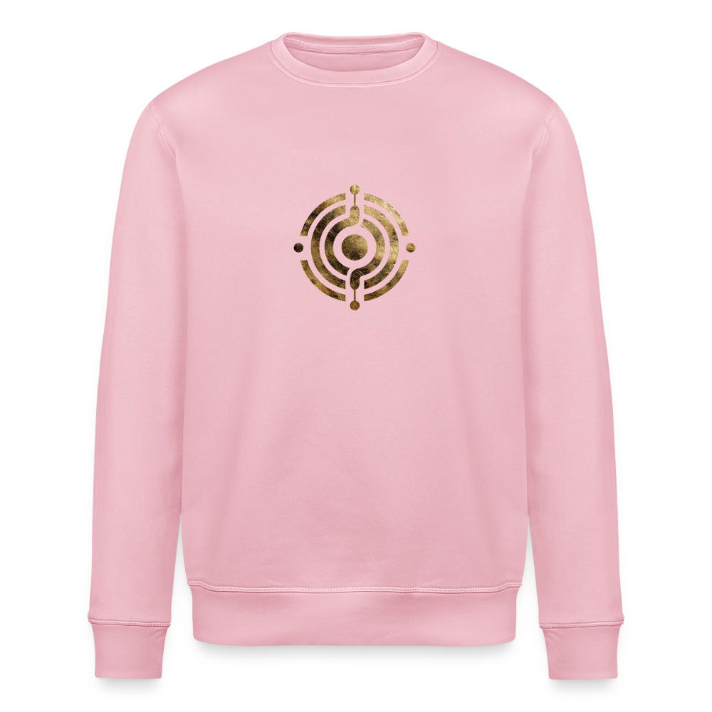 Unisex Bio-Sweatshirt "Atme Lächle Lausche" - Hellrosa