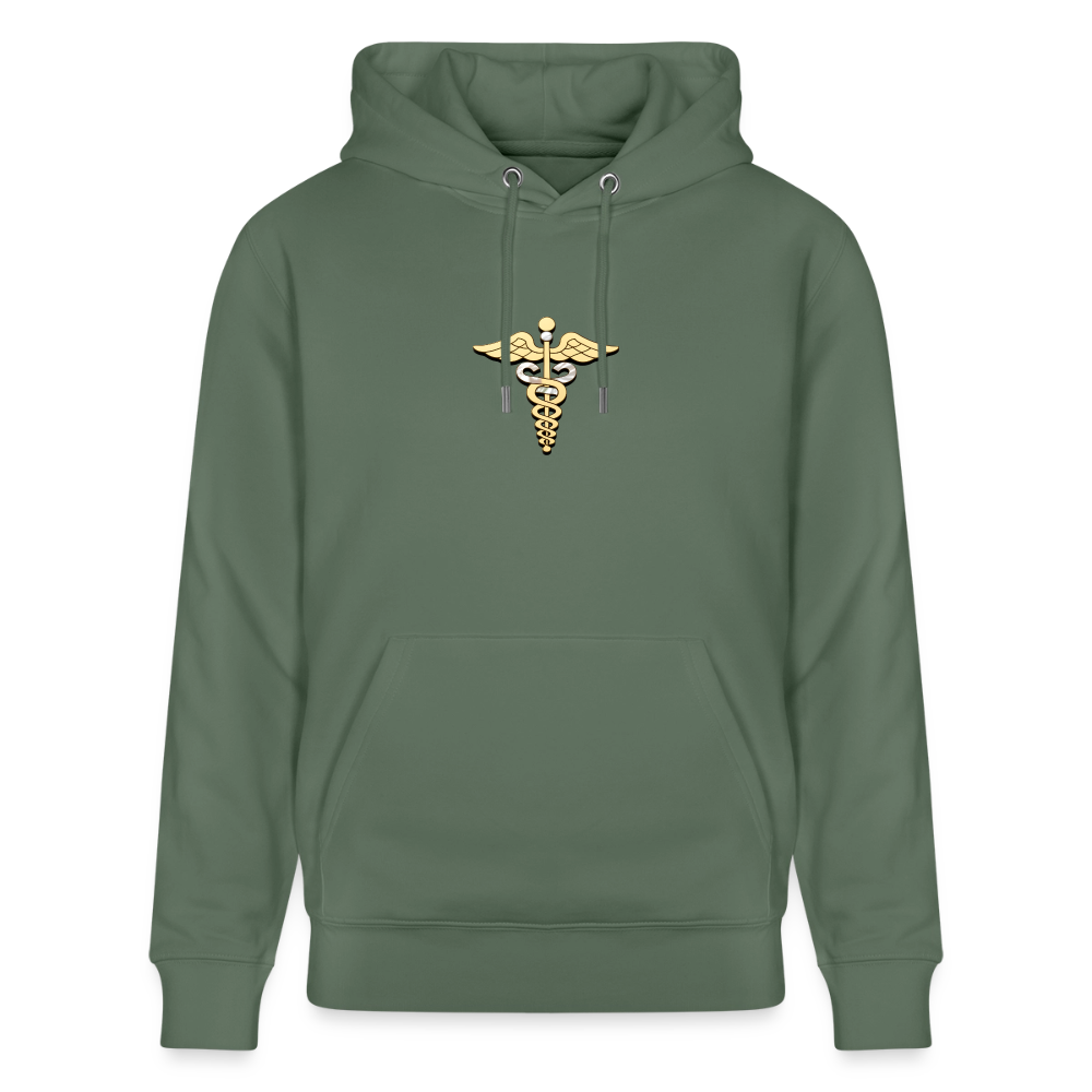 Unisex Bio-Hoodie "Merkurstab - Schutz" - Tanngrün