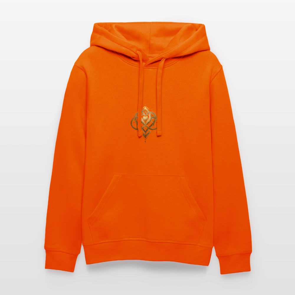 Unisex Bio-Hoodie "Agape" Druck vorne & hinten - Tieforange
