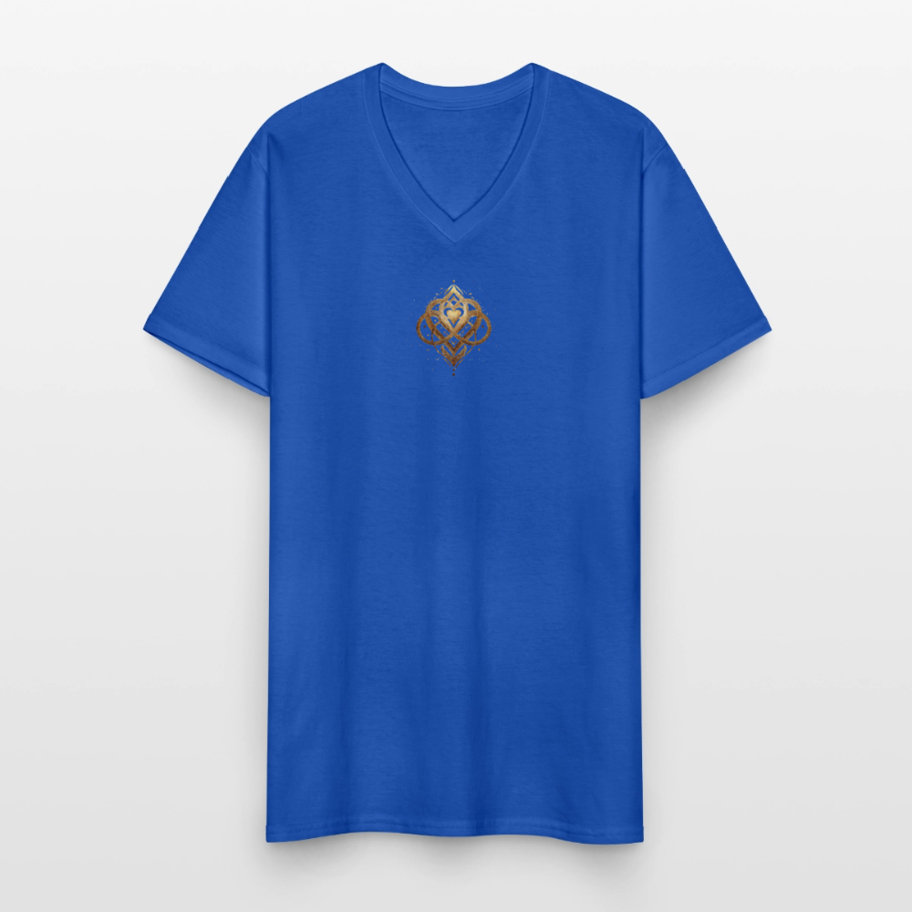 Klassisches Männer-T-Shirt mit V-Ausschnitt "Agape" - Royalblau