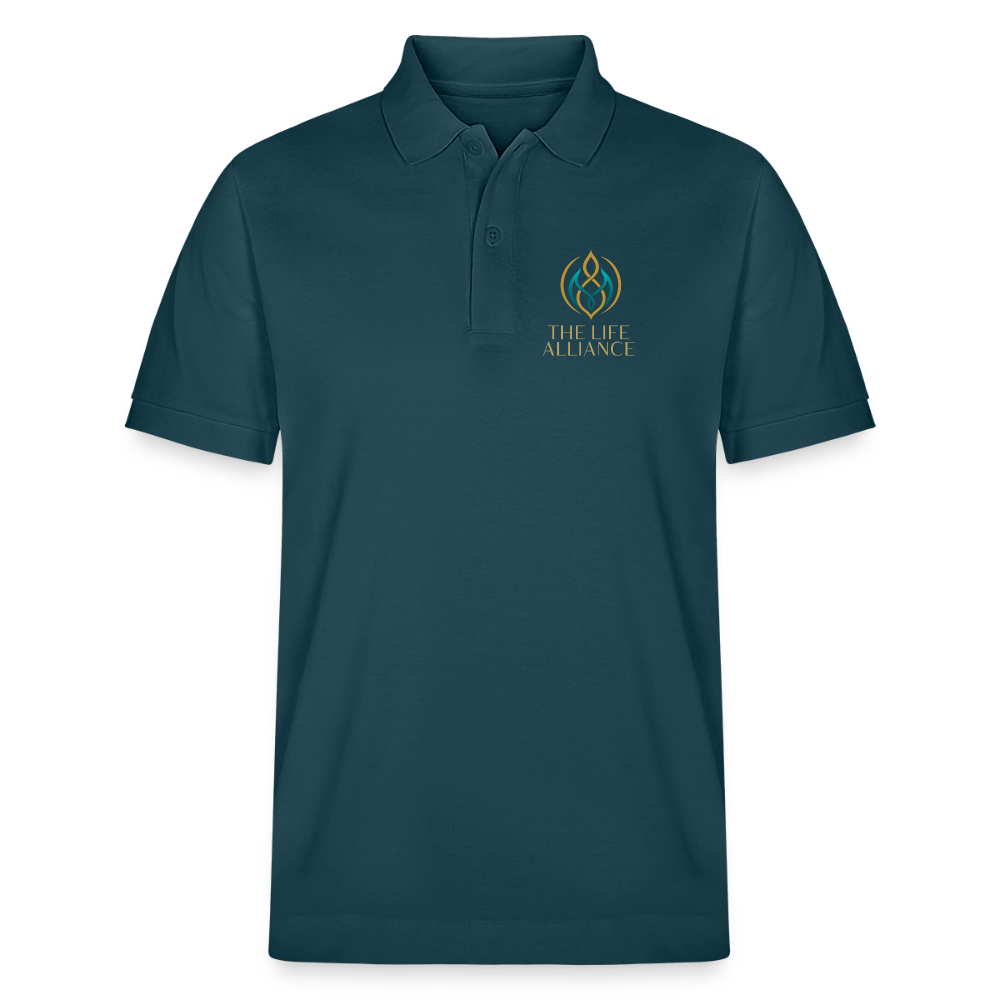 Unisex Bio-Poloshirt THE LIFE ALLIANCE - Dunkles Petrol