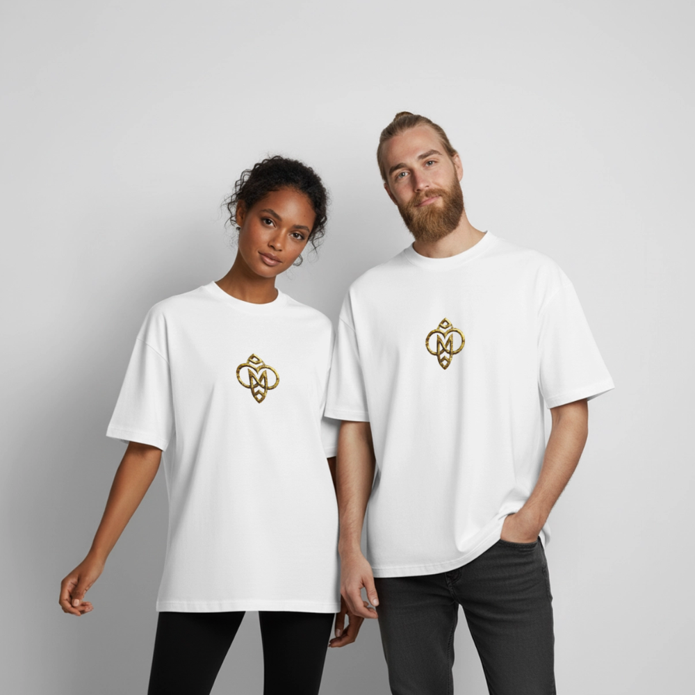 Heavyweight Unisex Bio T-Shirt "Höchste Monade" - Weiß