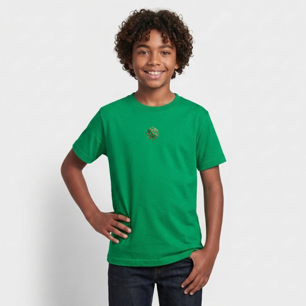 Teenager T-Shirt "Effatá" Rückseite "Die stille Kraft für den inneren Frieden." - Kelly Green