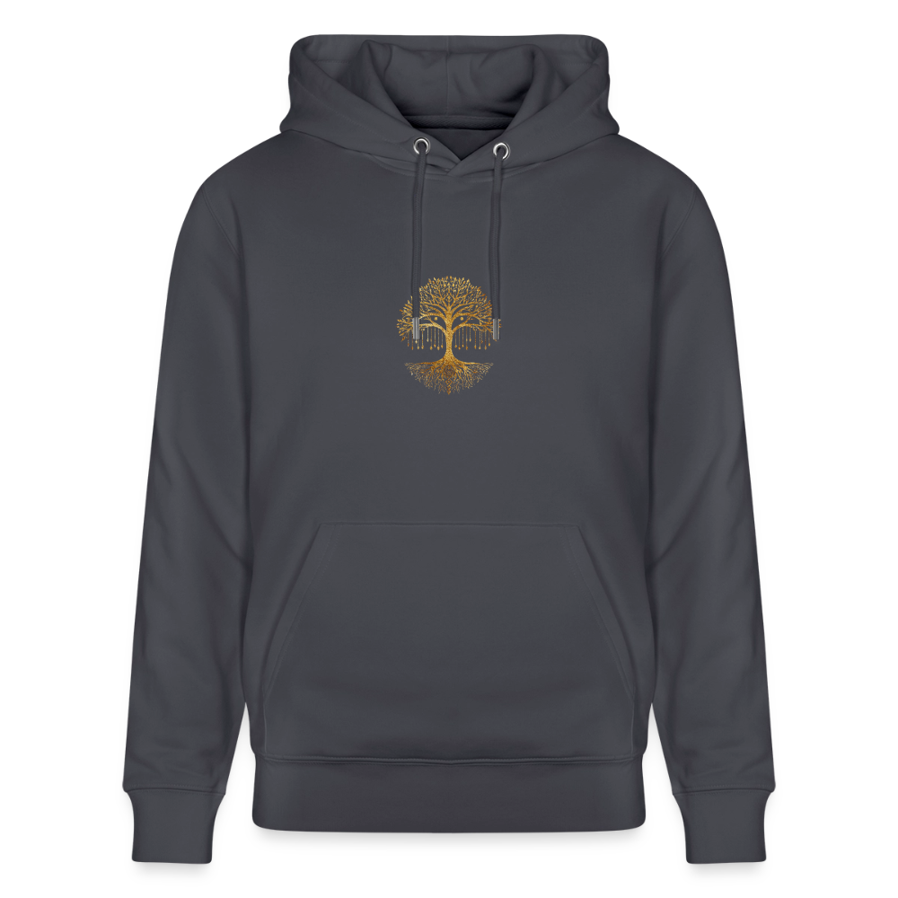 Unisex Bio-Hoodie "Weltenbaum" - Indigoblau