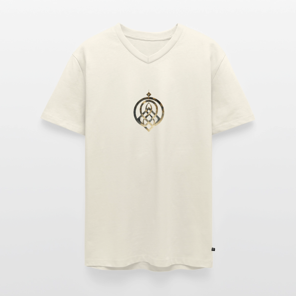 Männer Bio-T-Shirt mit V-Ausschnitt "EFFATÁ" - Naturweiß