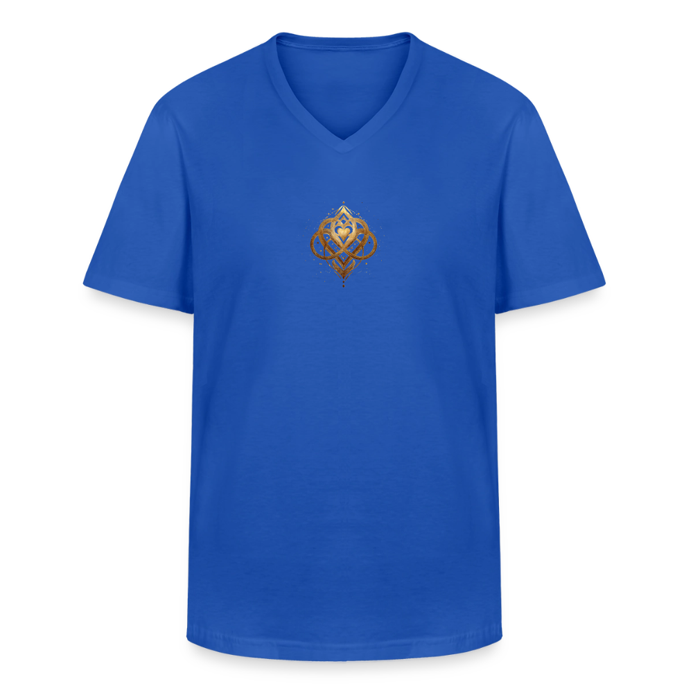 Klassisches Männer-T-Shirt mit V-Ausschnitt "Agape" - Royalblau