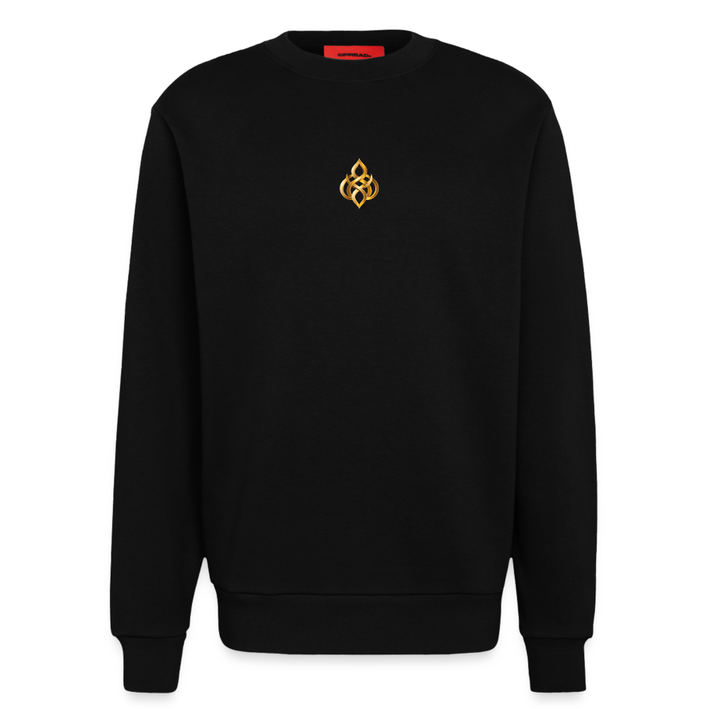 Organic Relaxed Crew Neck Made in EU - SOLID BLACK