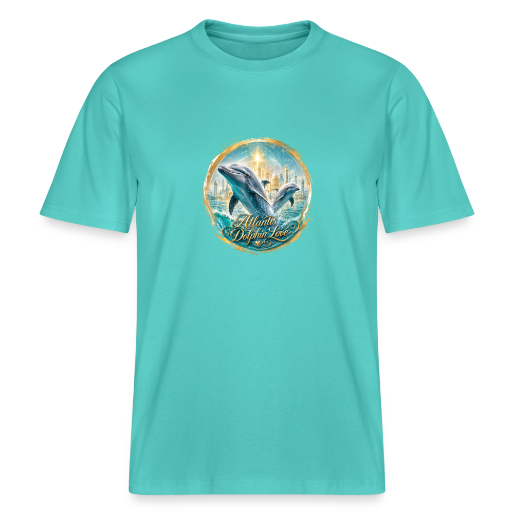 Unisex Organic T-Shirt Atlantis Dolphin Love - Poolblau