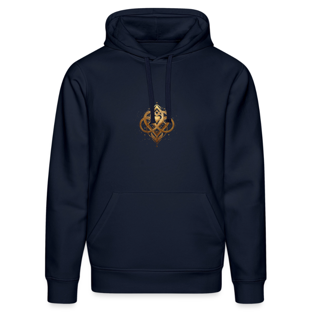 Unisex Bio-Hoodie "Agape" Druck vorne & hinten - French Navy