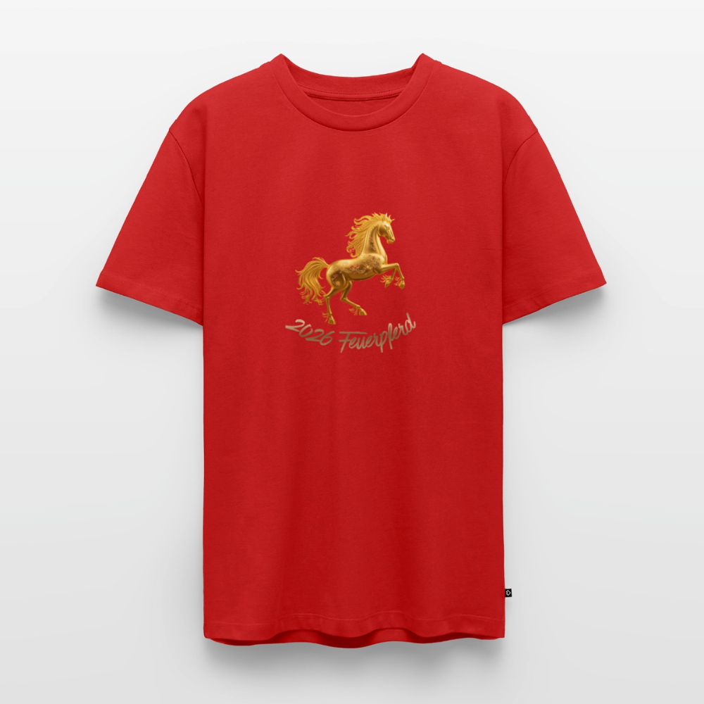 Feuerpferd Bio Männer Premium T-Shirt - Rot