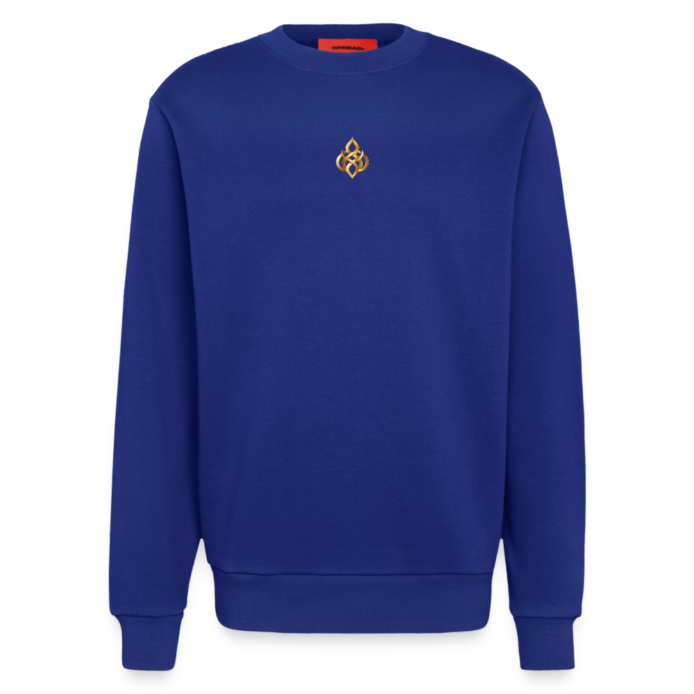 chiSign Quantenheilsymbol Zentrum und Ausgeglichenheit Heavyweight Oversized Organic Crew Neck Made in EU - Iconic Blue