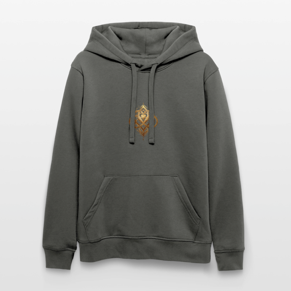 Unisex Bio-Hoodie "Agape" Druck vorne & hinten - Anthrazit