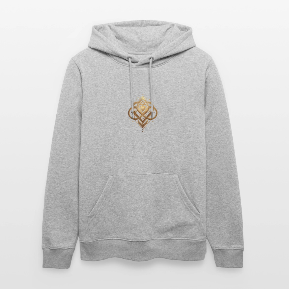 Unisex Bio-Hoodie "Agape" - Grau meliert
