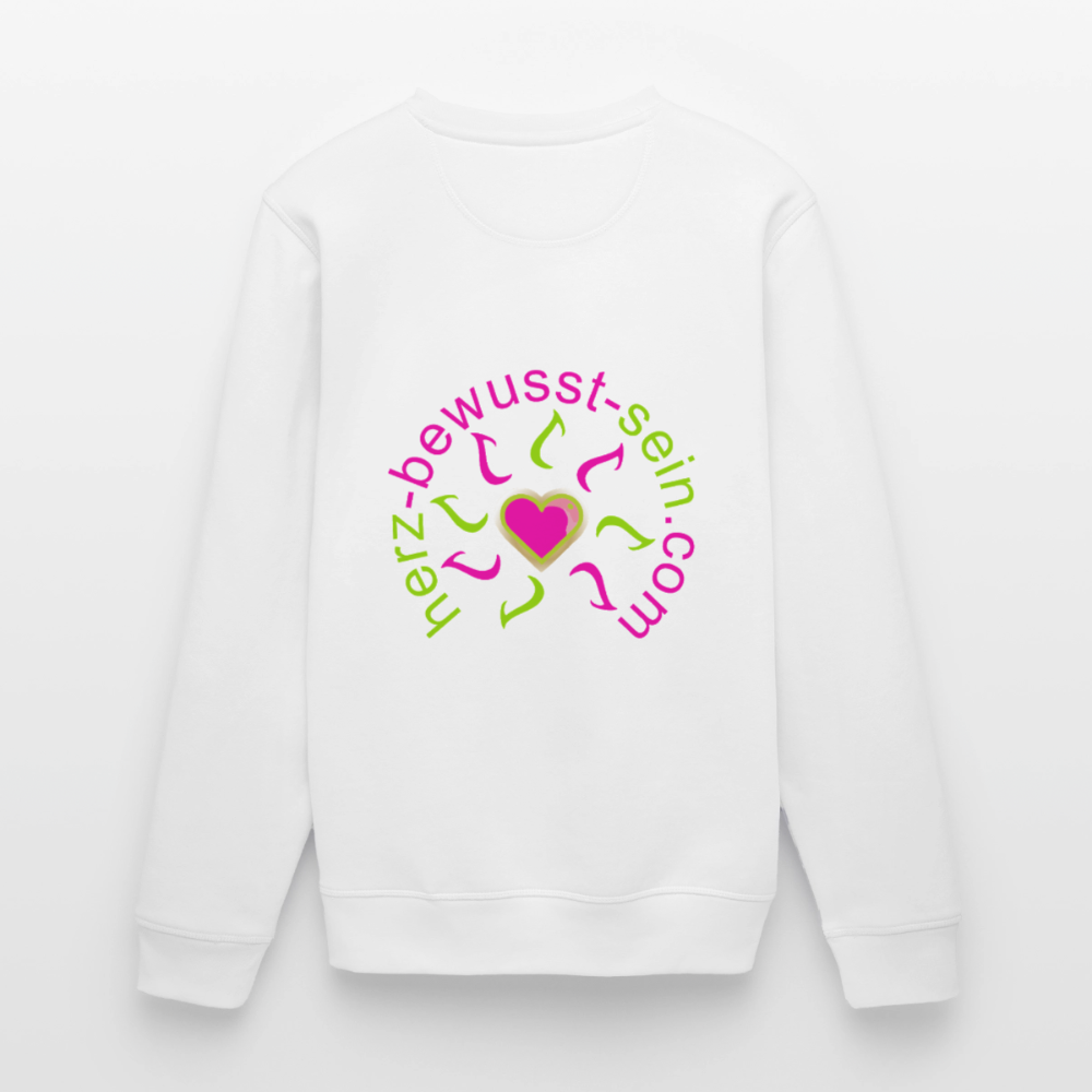 Unisex Bio-Sweatshirt Herz-bewusst-sein - Weiß