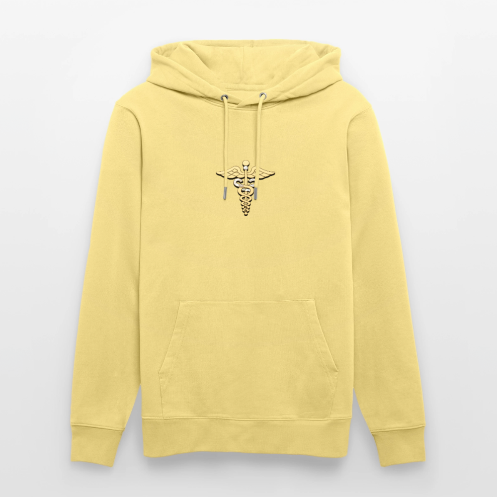Unisex Bio-Hoodie "Merkurstab - Schutz" - Gelb Viva 