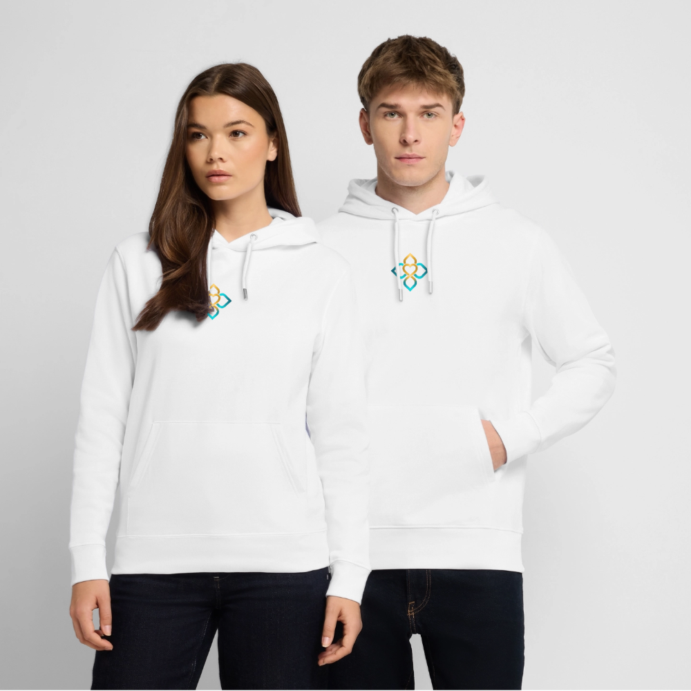 Unisex Bio-Hoodie FRIEDEN BEGINNT IN MIR. - Weiß