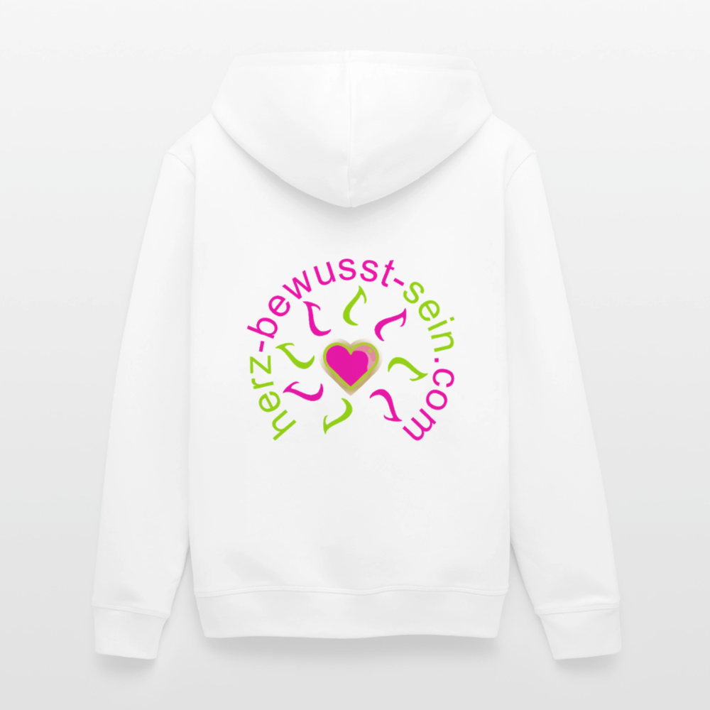 Unisex Bio-Hoodie Herz-bewusst-sein - Weiß