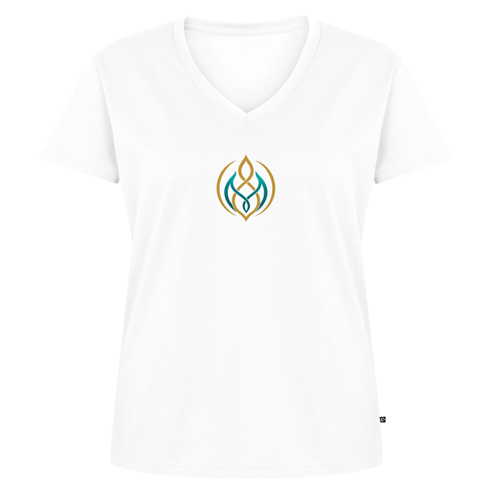 Frauen Bio-T-Shirt mit V-Ausschnitt The Life Alliance - Weiß