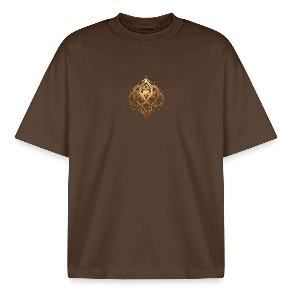 Heavyweight Unisex Bio T-Shirt "Agape" - Dunkelbraun