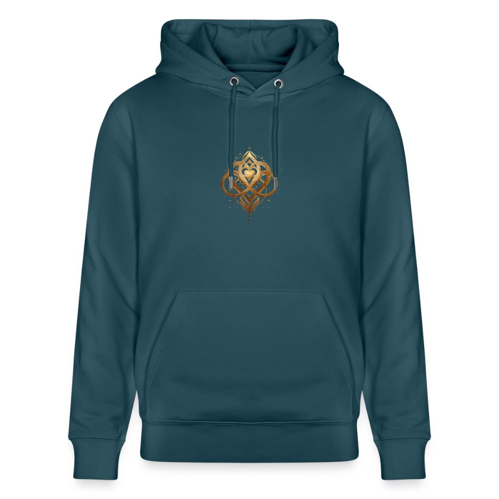 Unisex Bio-Hoodie "Agape" - Dunkles Petrol