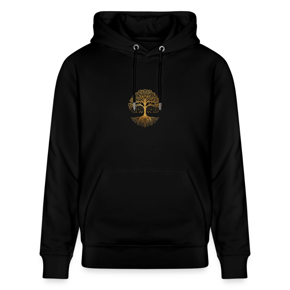 Unisex Bio-Hoodie "Weltenbaum" - Schwarz