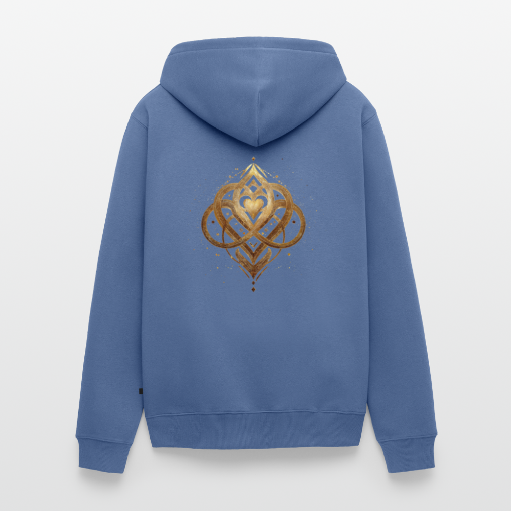 Männer Premium Kapuzenjacke „Agape“ - Taubenblau