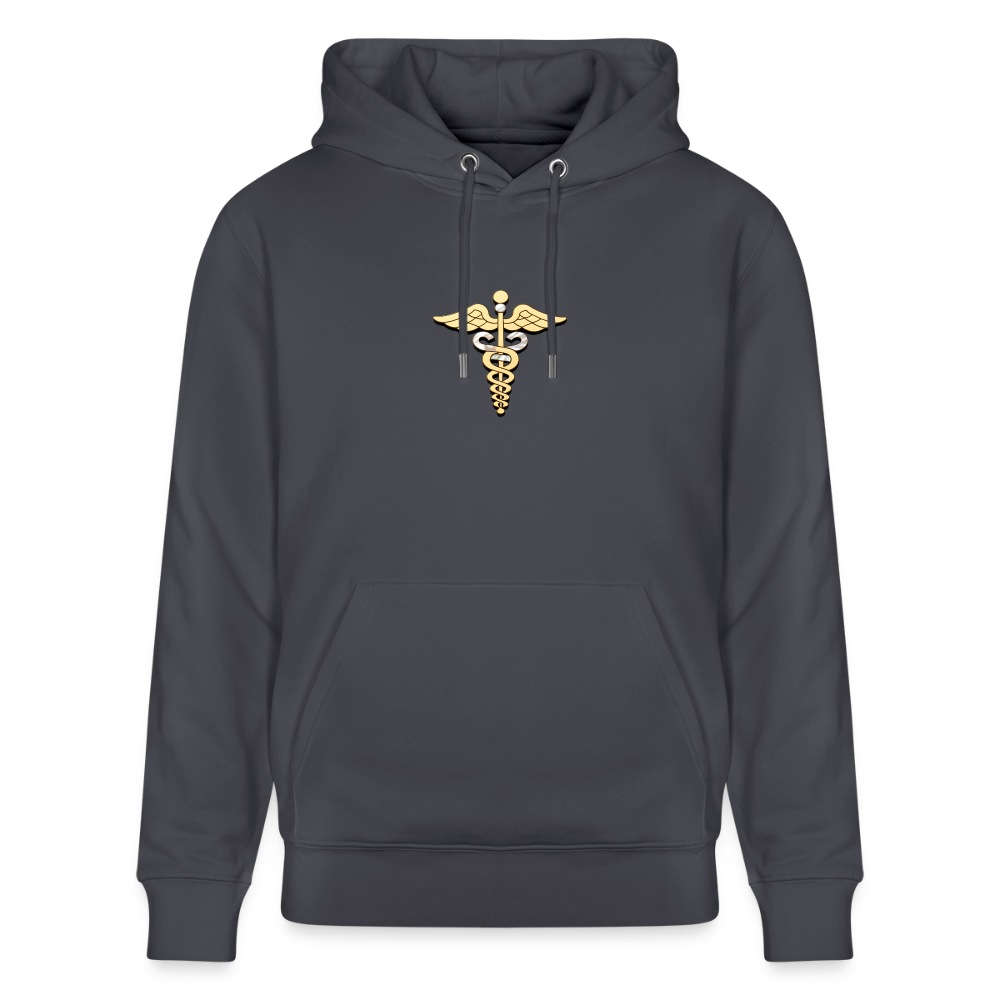 Unisex Bio-Hoodie "Merkurstab - Schutz" - Indigoblau