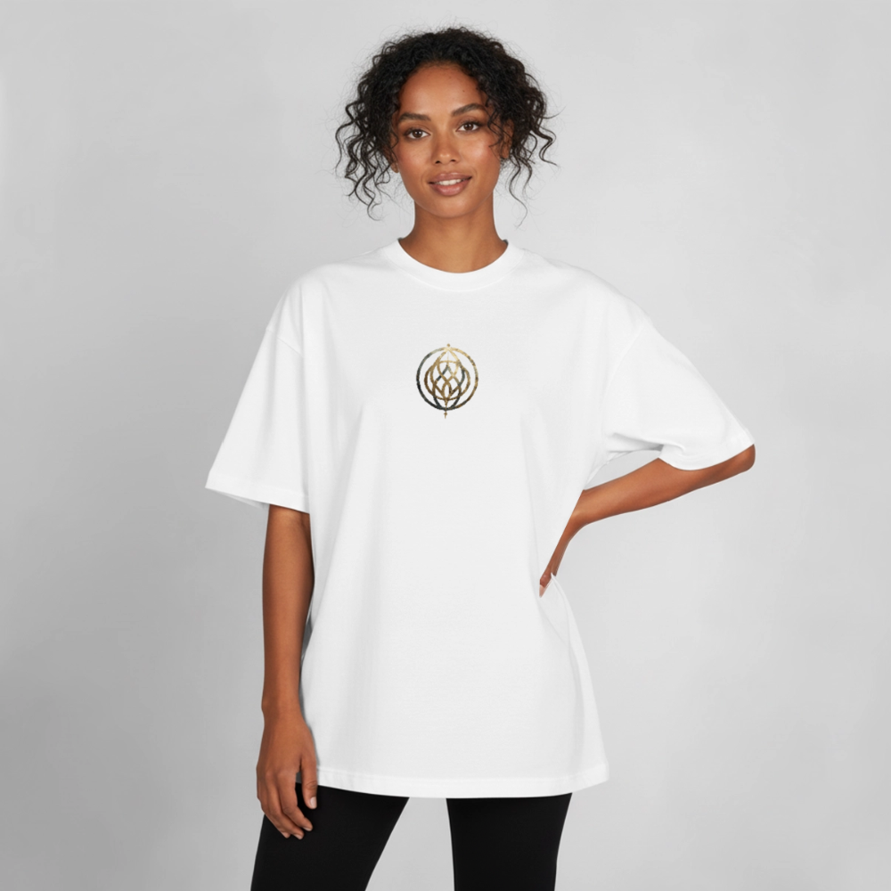 Heavyweight Unisex Bio T-Shirt „Pax Interna“ – der innere Frieden" - Weiß