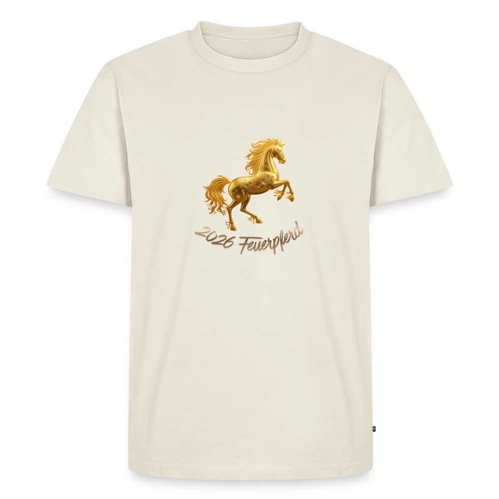 Feuerpferd Bio Männer Premium T-Shirt - Naturweiß