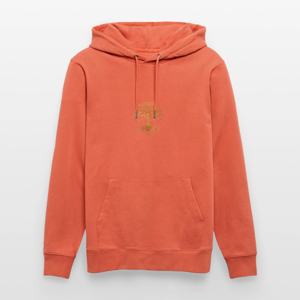 Unisex Bio-Hoodie "Weltenbaum" - Hellrot