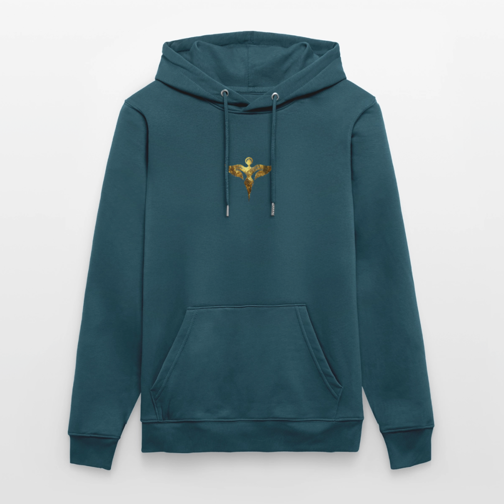 Unisex Bio-Hoodie hochwertig " Gaia" - Dunkles Petrol