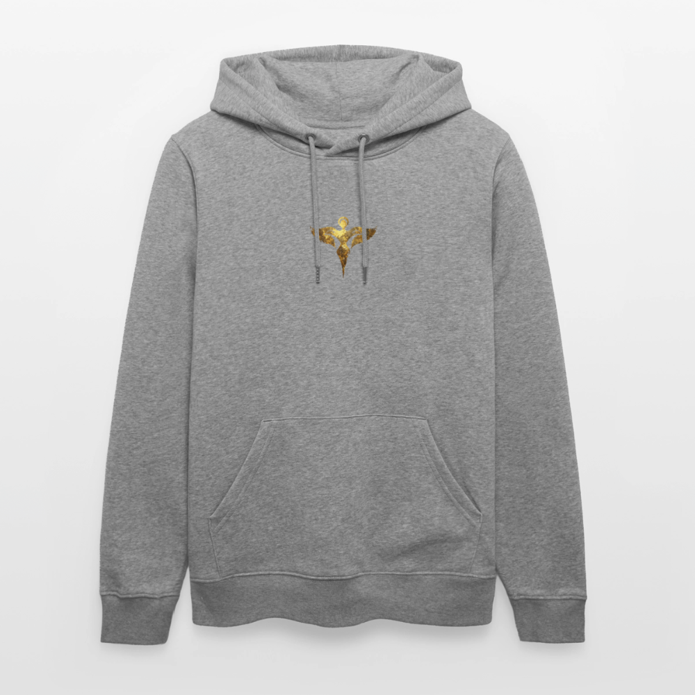 Unisex Bio-Hoodie hochwertig " Gaia" - Hellgrau marmoriert
